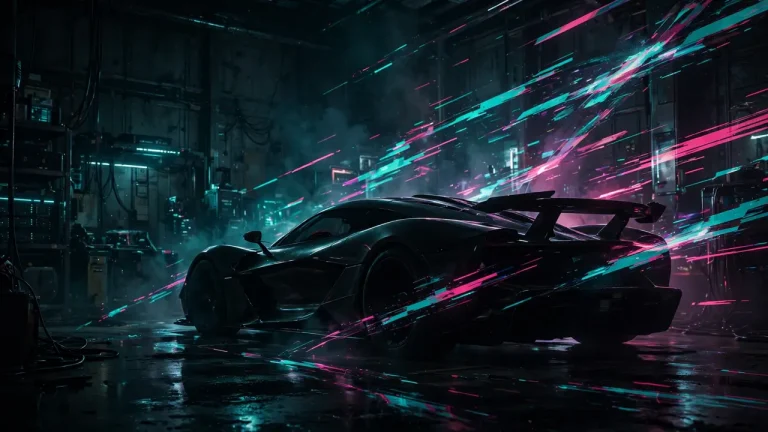 GTA 6 CyberLeek hypercar leak: dark hypercar in a garage